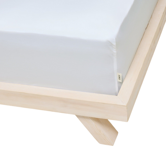 Sateen Organic Cotton Fitted Sheet - Midwinter White