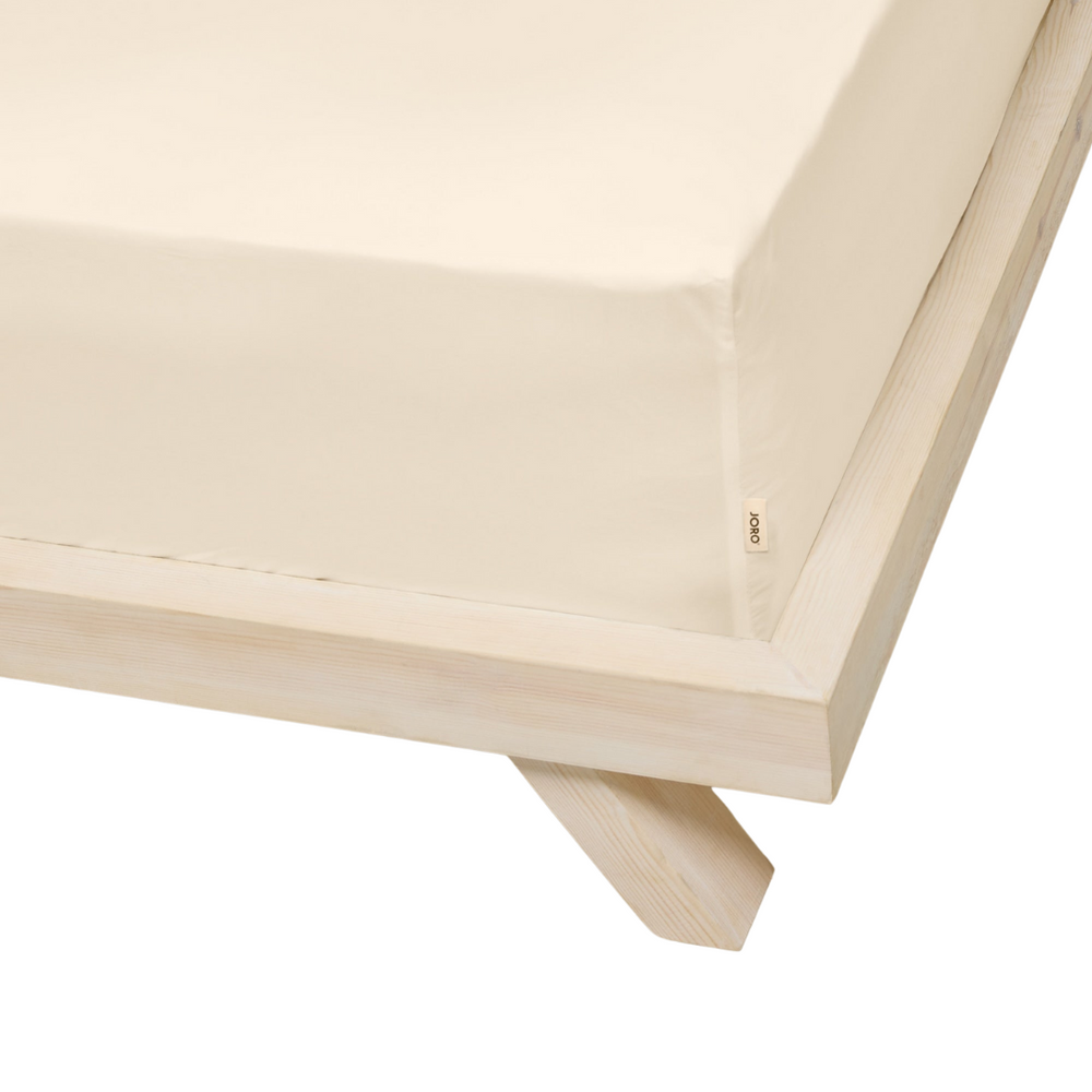 Sateen Organic Cotton Fitted Sheet - Classic Cream