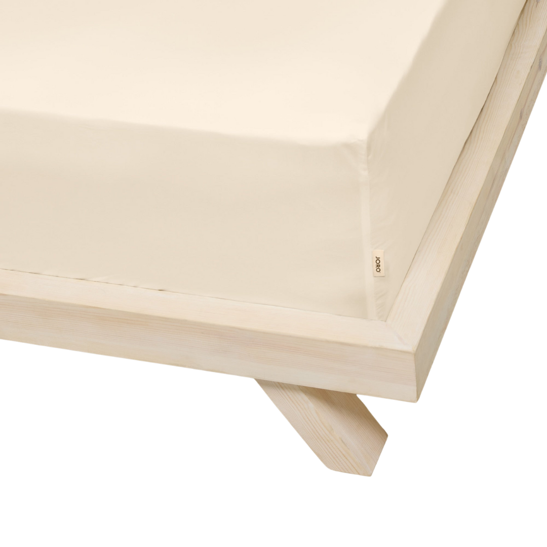 Sateen Organic Cotton Fitted Sheet - Classic Cream