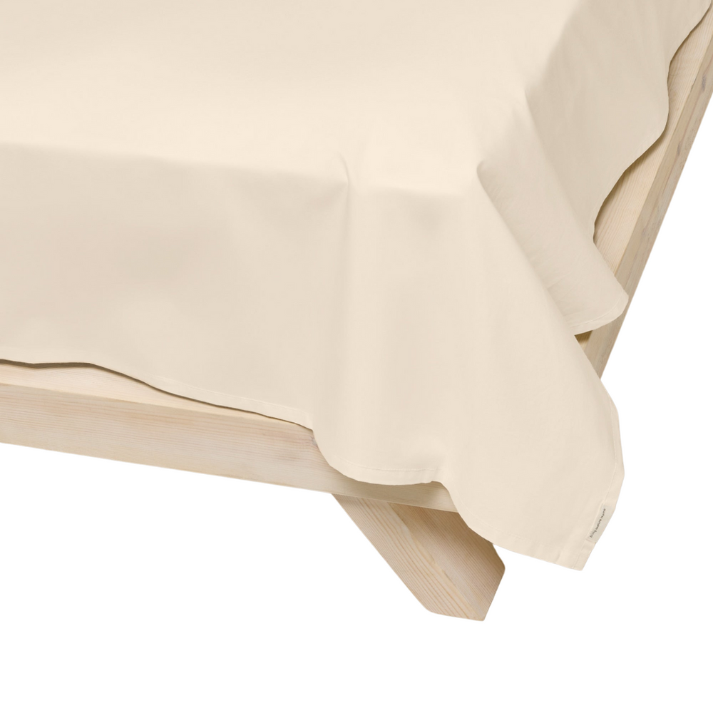 Sateen Organic Cotton Flat Sheet - Classic Cream
