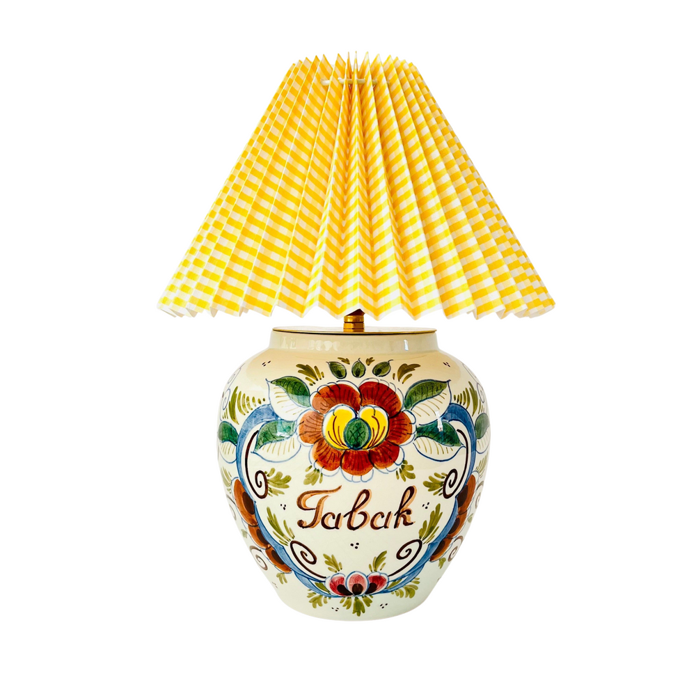Antique Delft Polychrome Tobacco Lamp