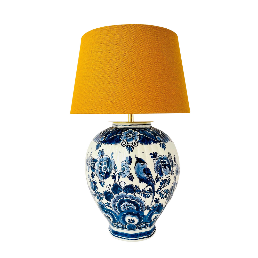 Antique Delft Bird Lamp