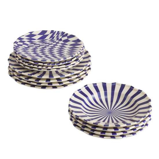 Mafalda 12 Piece Dinnerware Set with Pasta Bowl - Special Edition