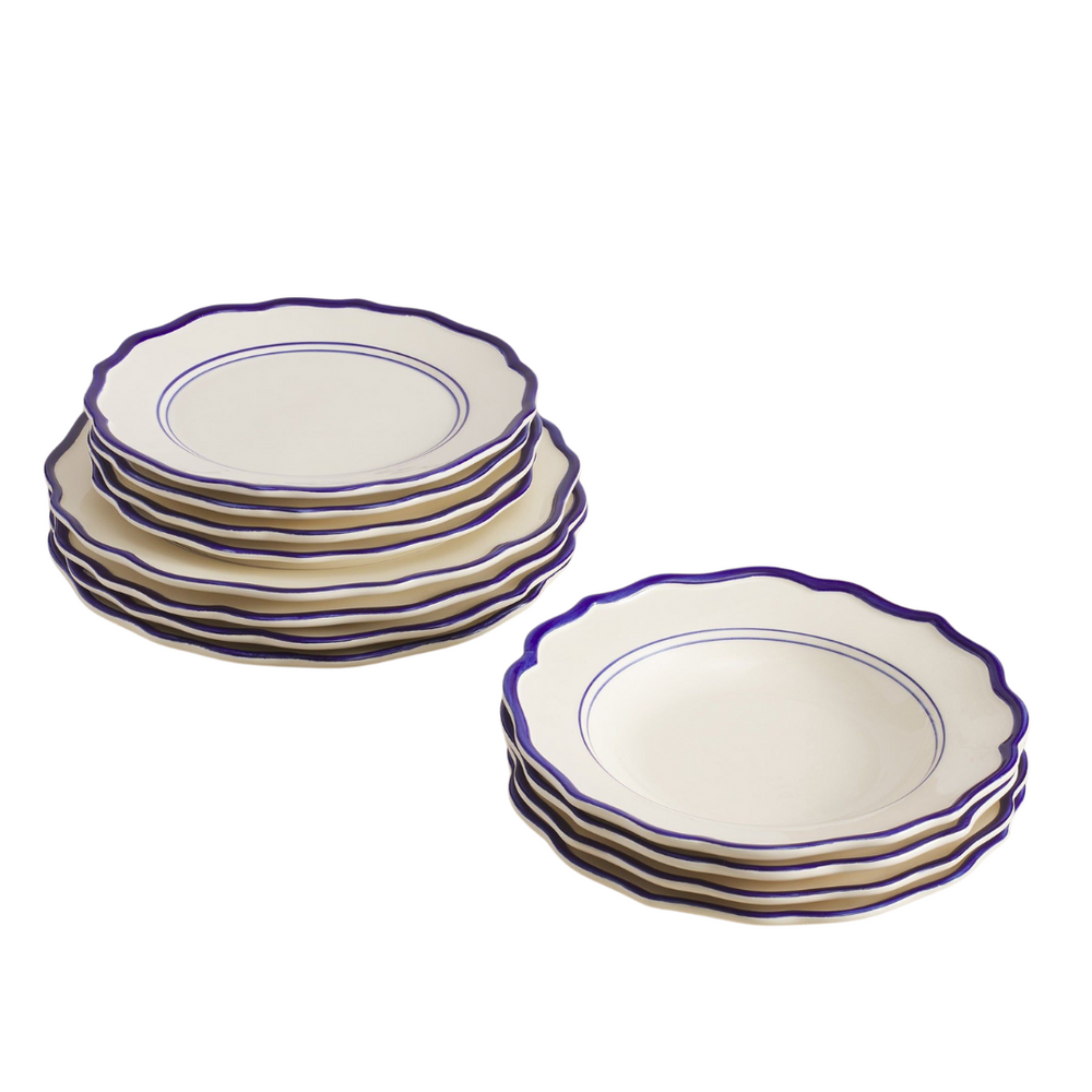 Jane 12 Piece Dinnerware Set with Pasta Bowl