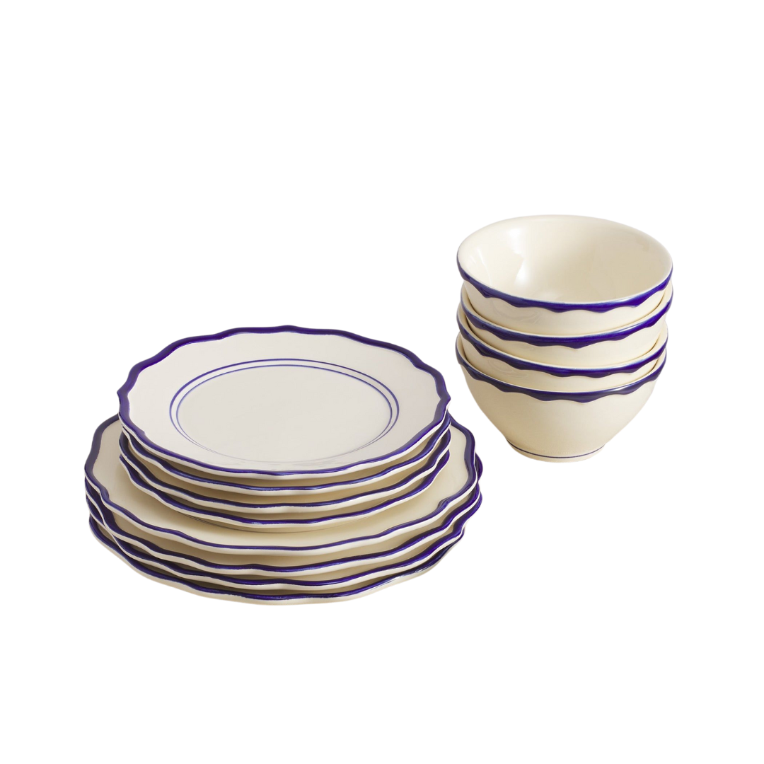 Jane 12 Piece Dinnerware Set with Cereal Bowl