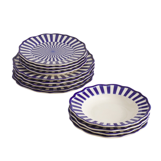 Riviera 12 Piece Dinnerware Set with Pasta Bowl - Special Edition