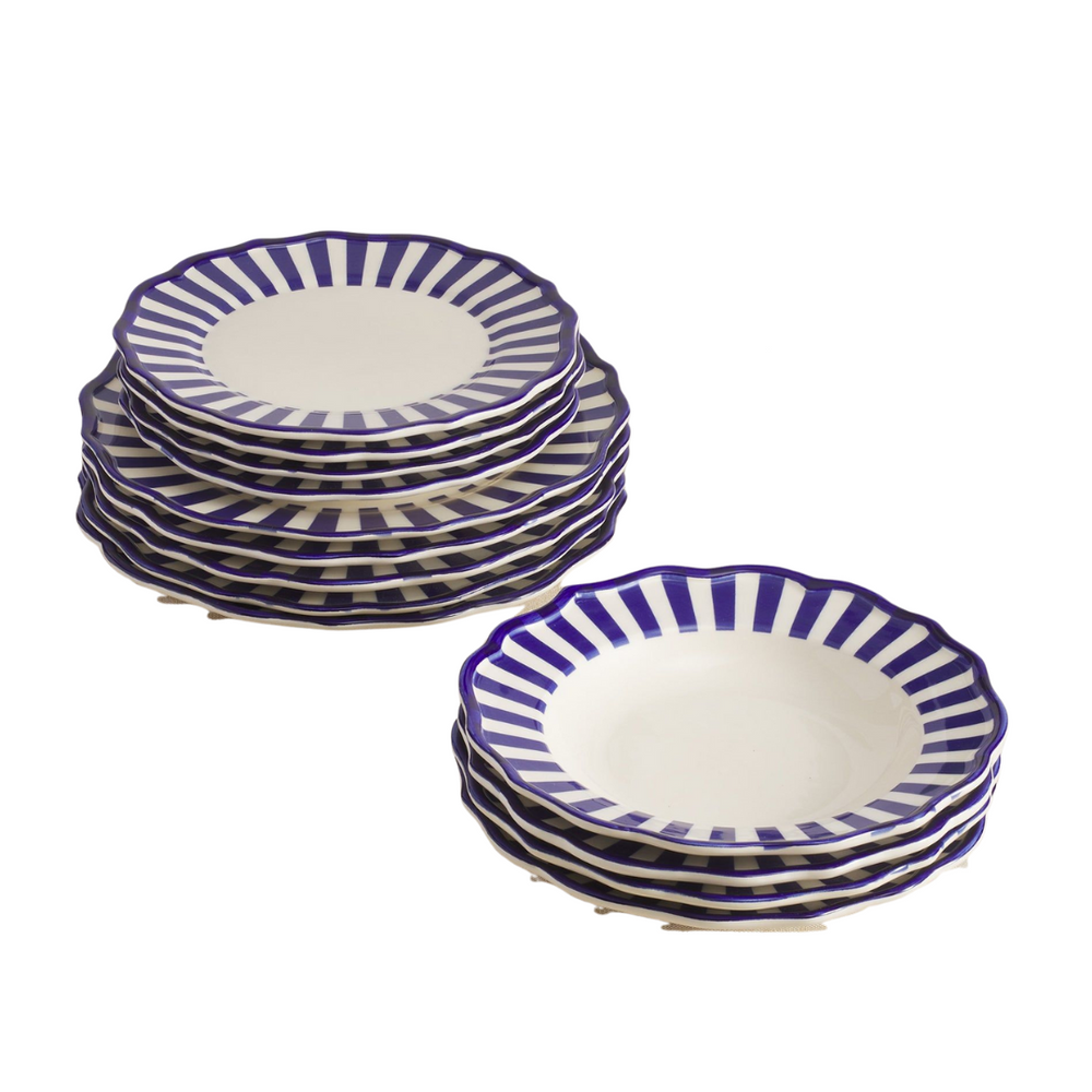 Riviera 12 Piece Dinnerware Set with Pasta Bowl