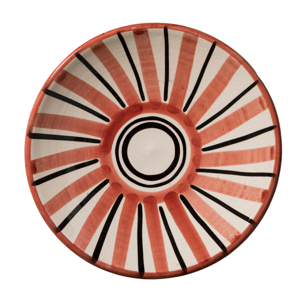 Red Safi Dessert Plate