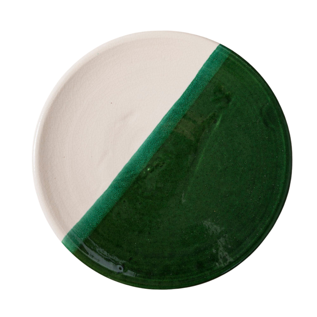 Green Bicolour Rabat Dinner Plate