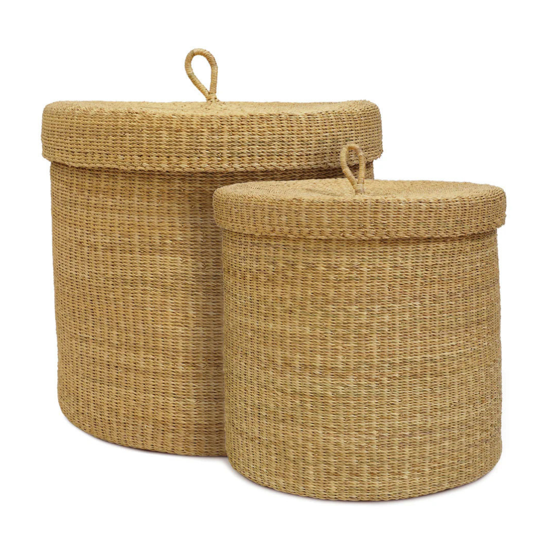 FALU: Plain Lidded Laundry Basket