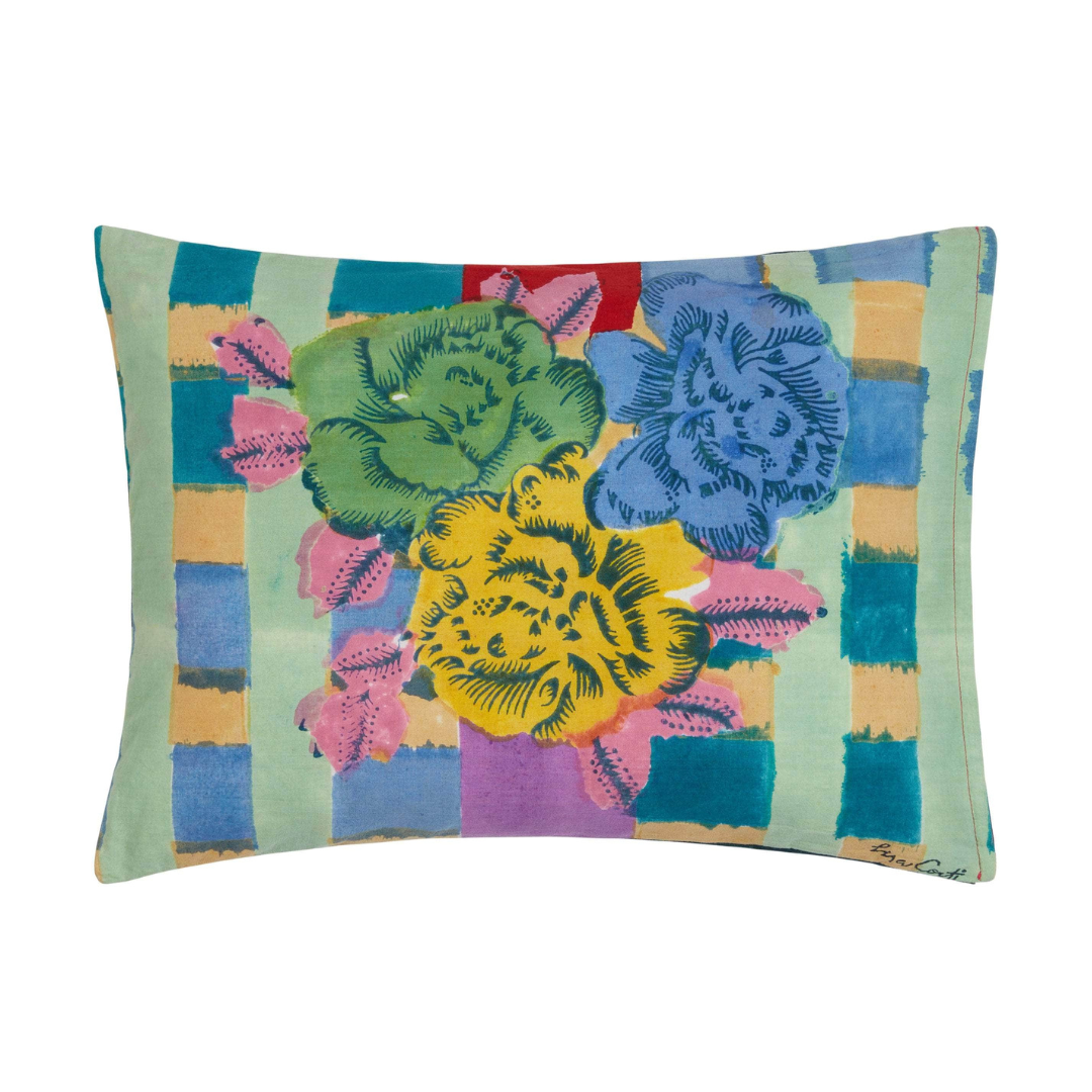 Cotton Cushion | Ankara Aqua