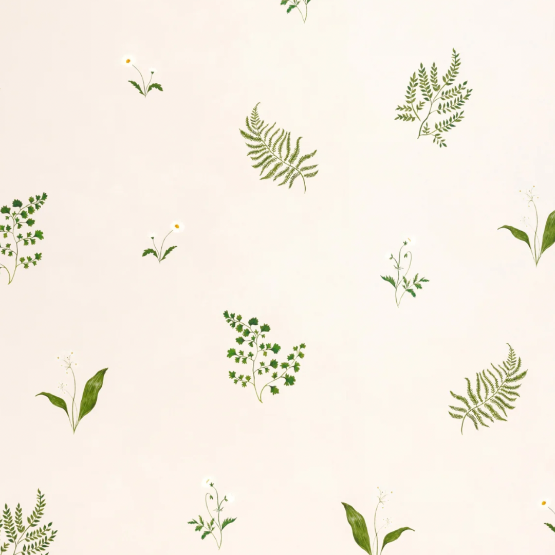 Herbarium Forest Grasscloth Wallpaper - Ivory