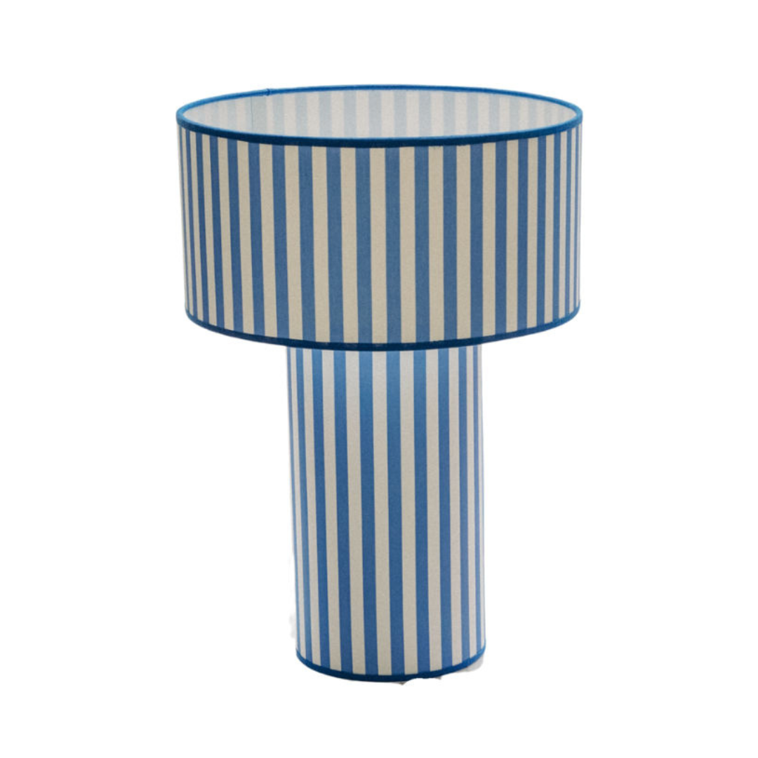 OCTAVEO - Blue and White Striped Table Lamp