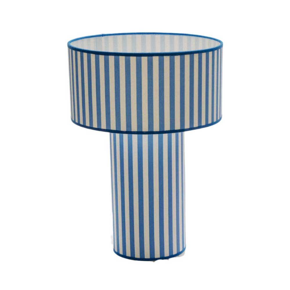 OCTAVEO - Blue and White Striped Table Lamp
