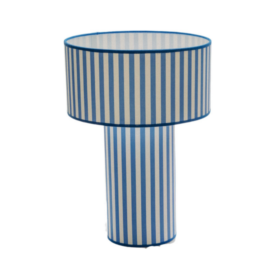 OCTAVEO - Blue and White Striped Table Lamp