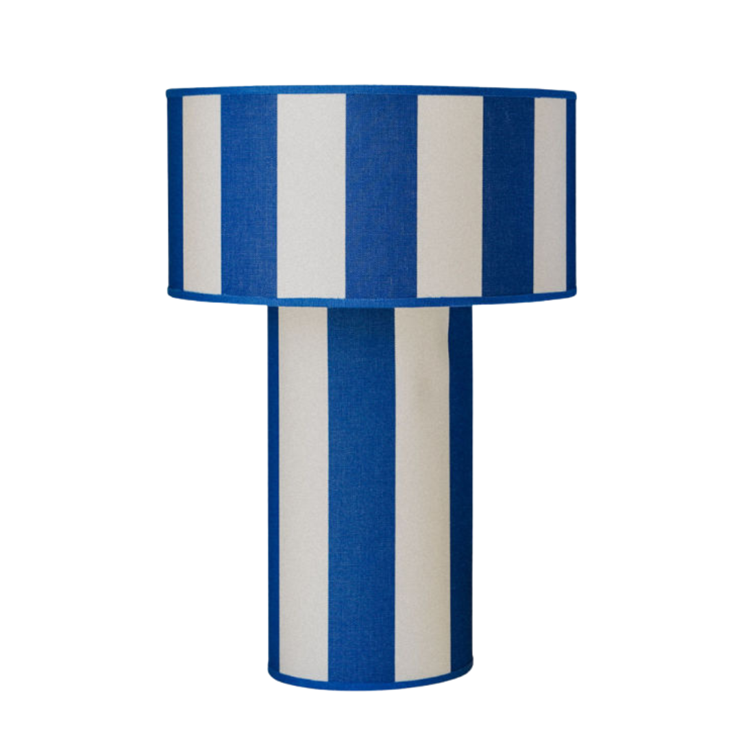 OCTAVEO -Blue and White Striped Deckchair Table Lamp