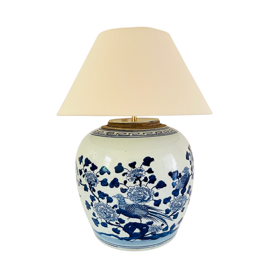 Large Antique Bird Lamp