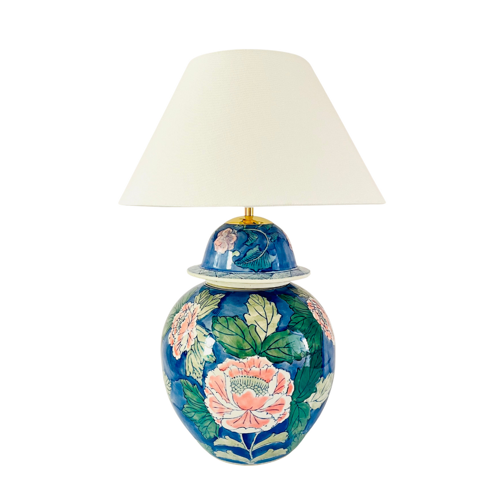 Large Antique Flower Lamp