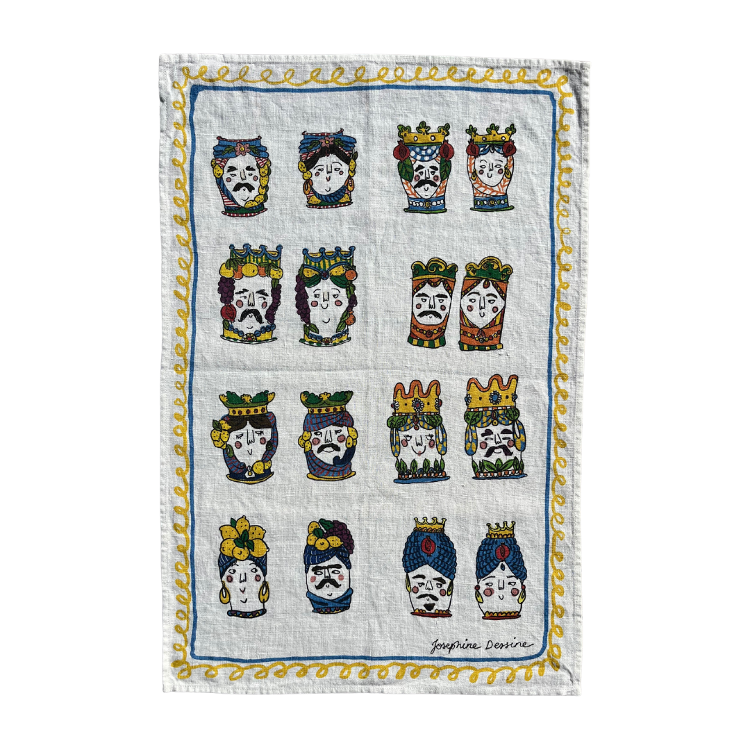 Sicilian Lovers Tea Towel