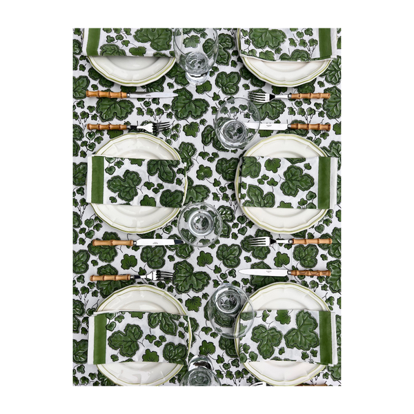 ’The Figue Leaf’ Tablecloth - Swedish Green