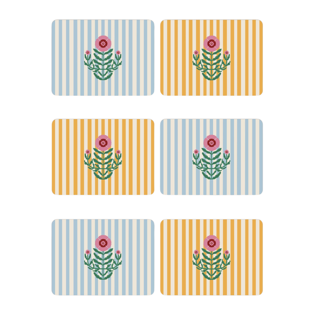 Bloomfield Stripes Set of 6 Placemats
