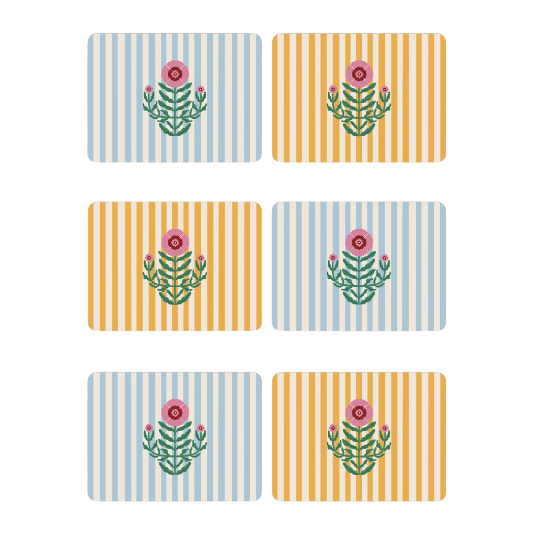 Bloomfield Stripes Set of 6 Placemats