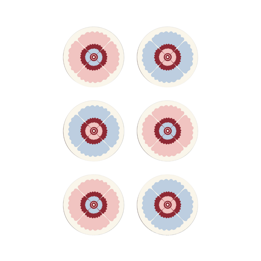 Poppy Set of 6 Coasters