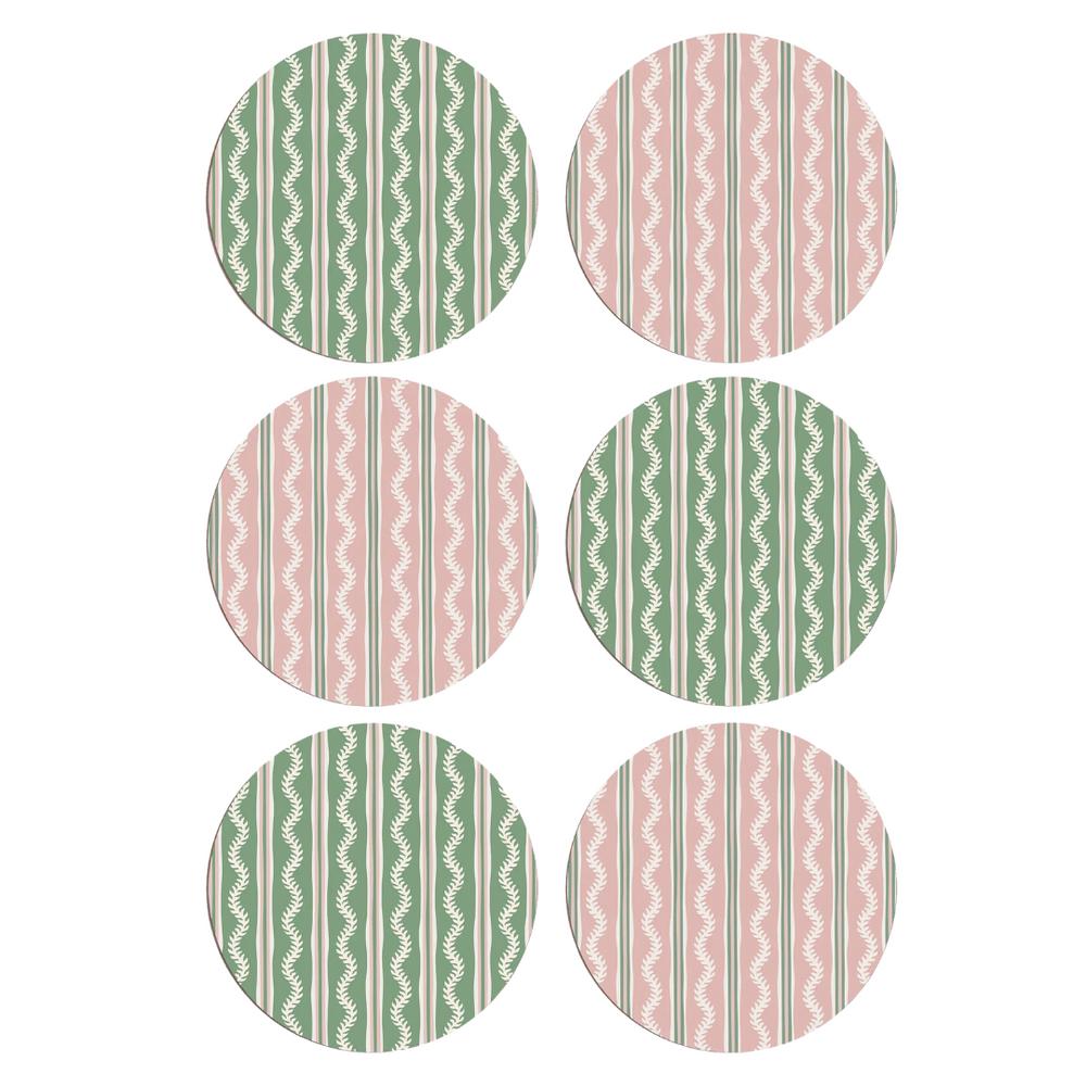 Green & Pink Vines Placemat
