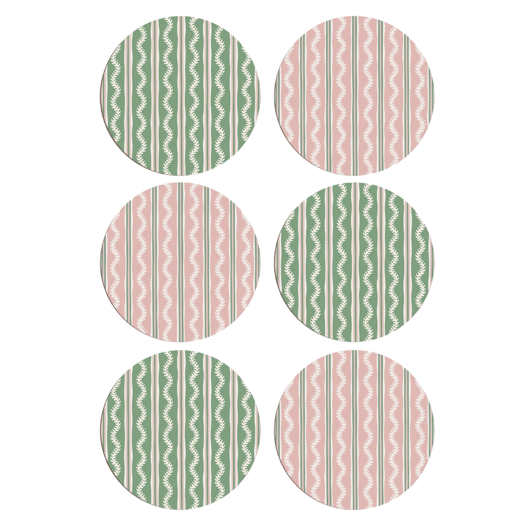 Green & Pink Vines Placemat