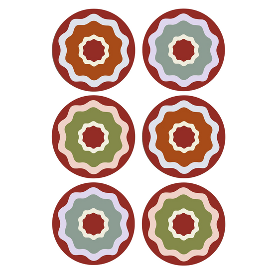 Rhubarb Ripple Placemats (Set of 6)