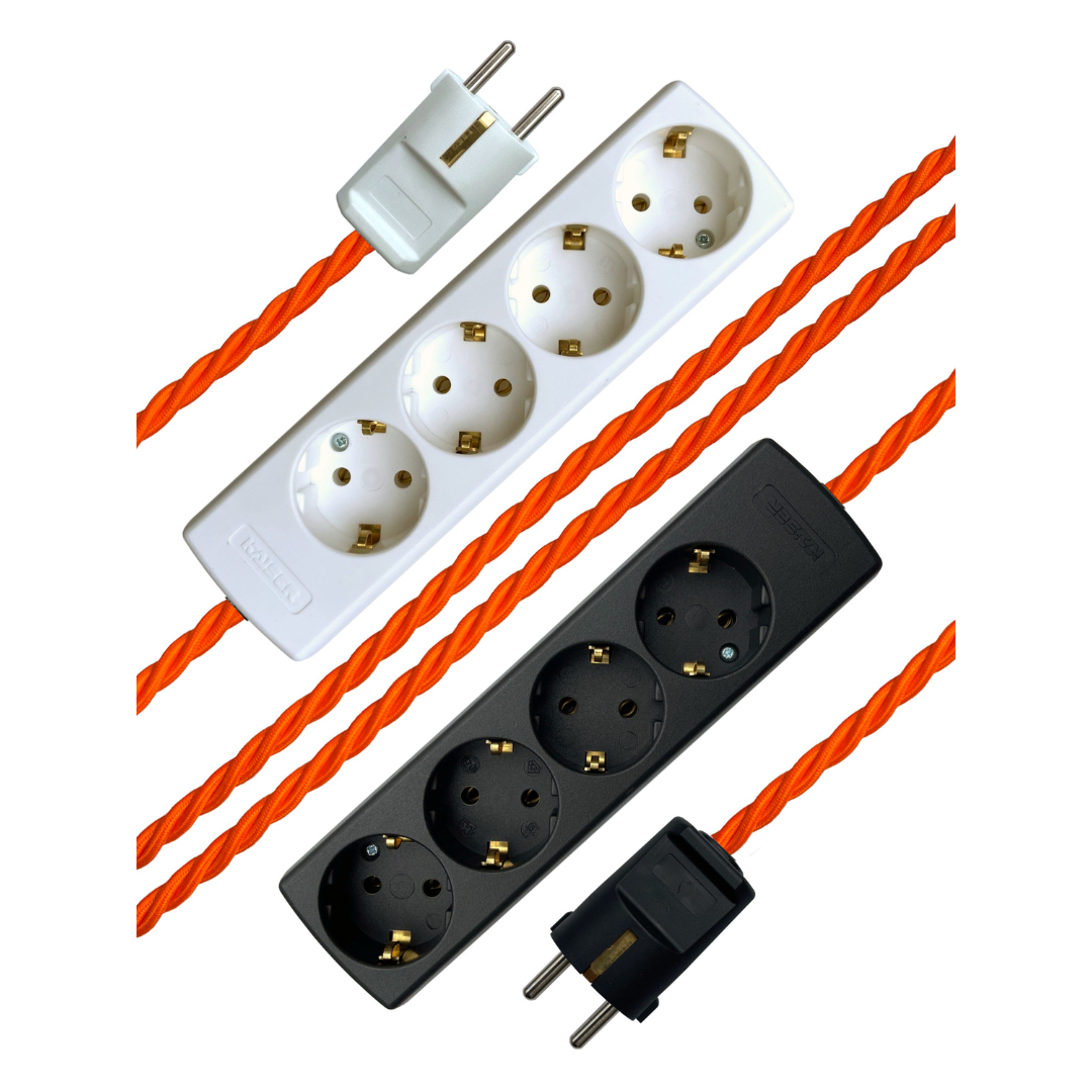 Pumpkin - Lola's Leads EU Fabric Extension Cable