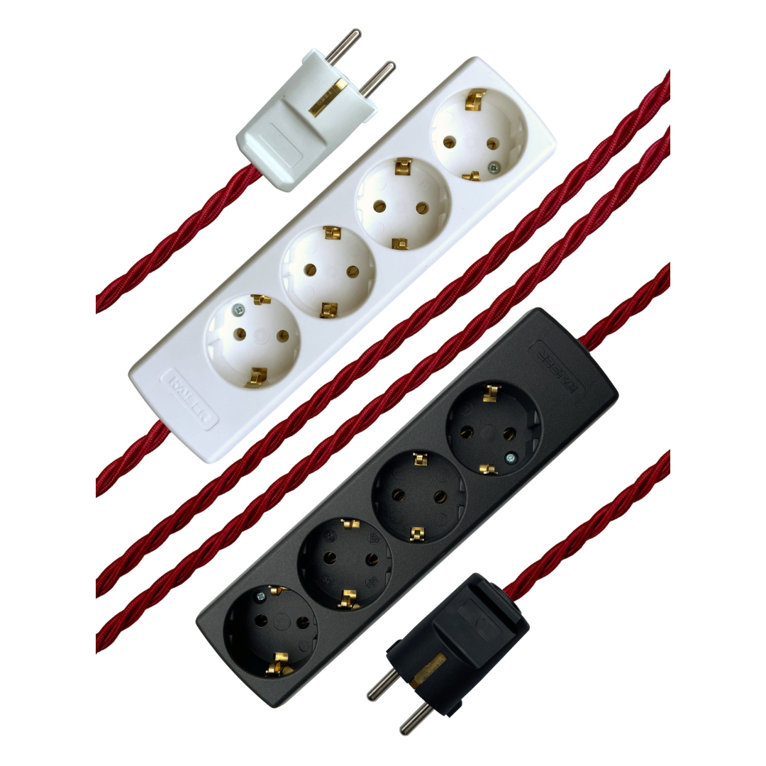 Garnet - Lola's Leads EU Fabric Extension Cable