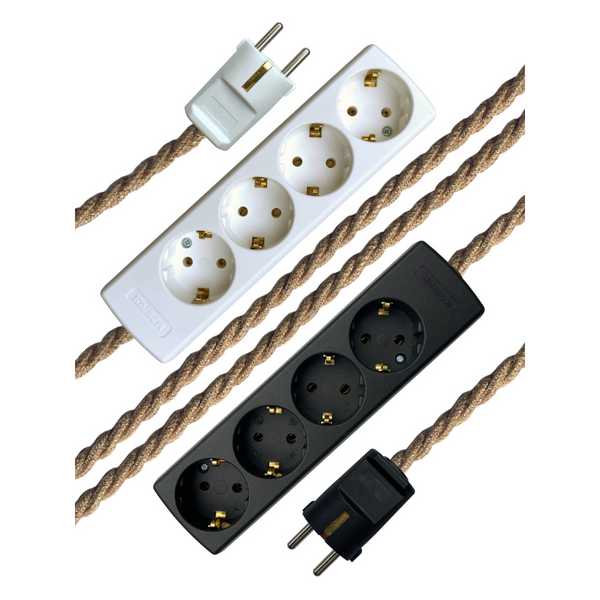 Jute - Lola's Leads EU Fabric Extension Cable
