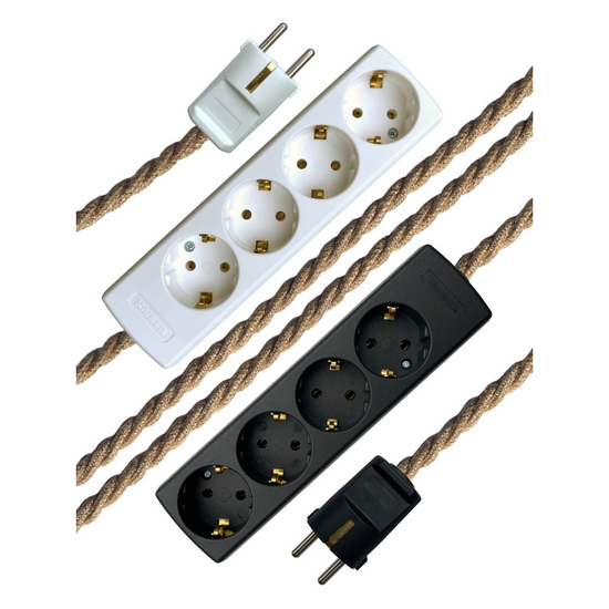 Jute - Lola's Leads EU Fabric Extension Cable