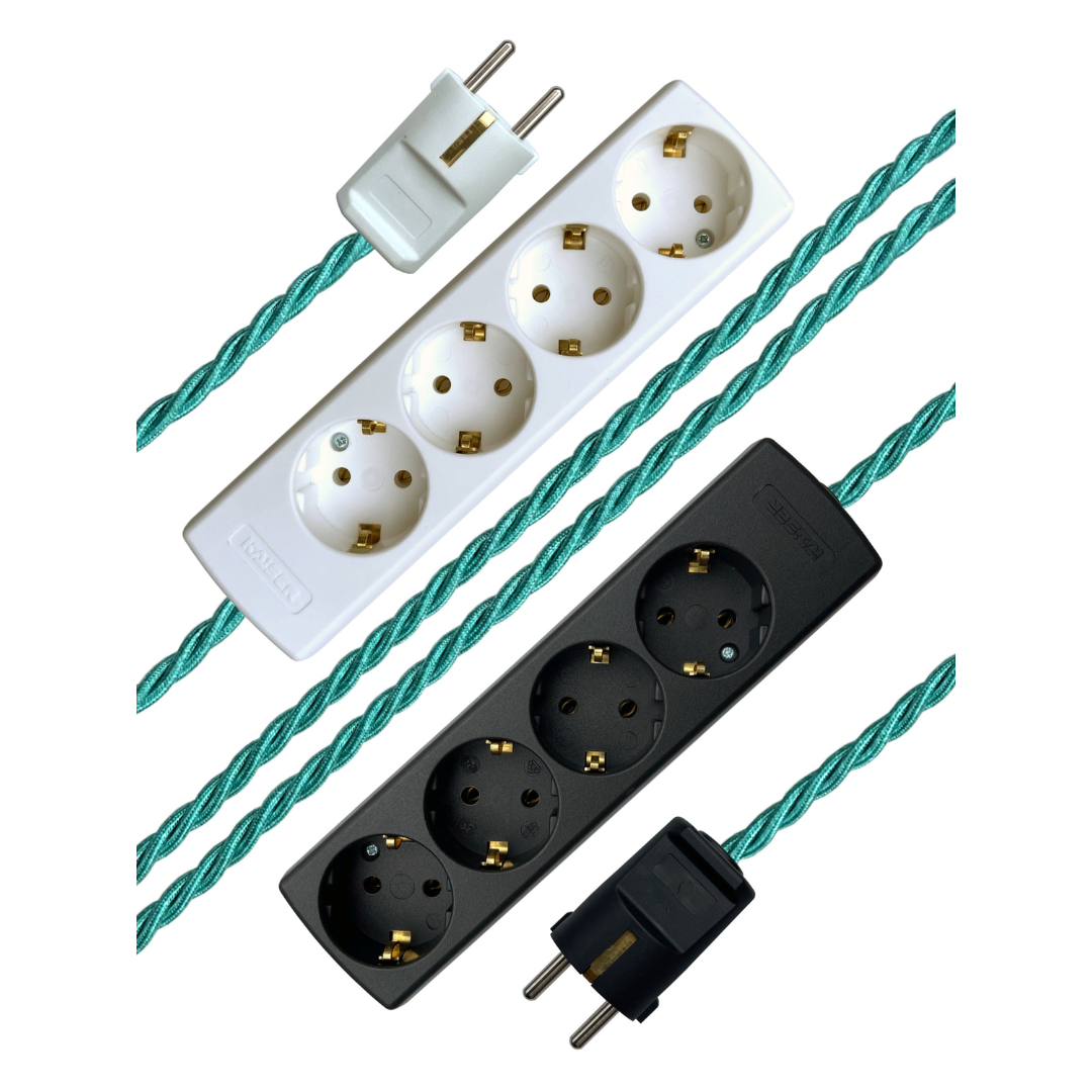 Kingfisher - Lola's Leads EU Fabric Extension Cable