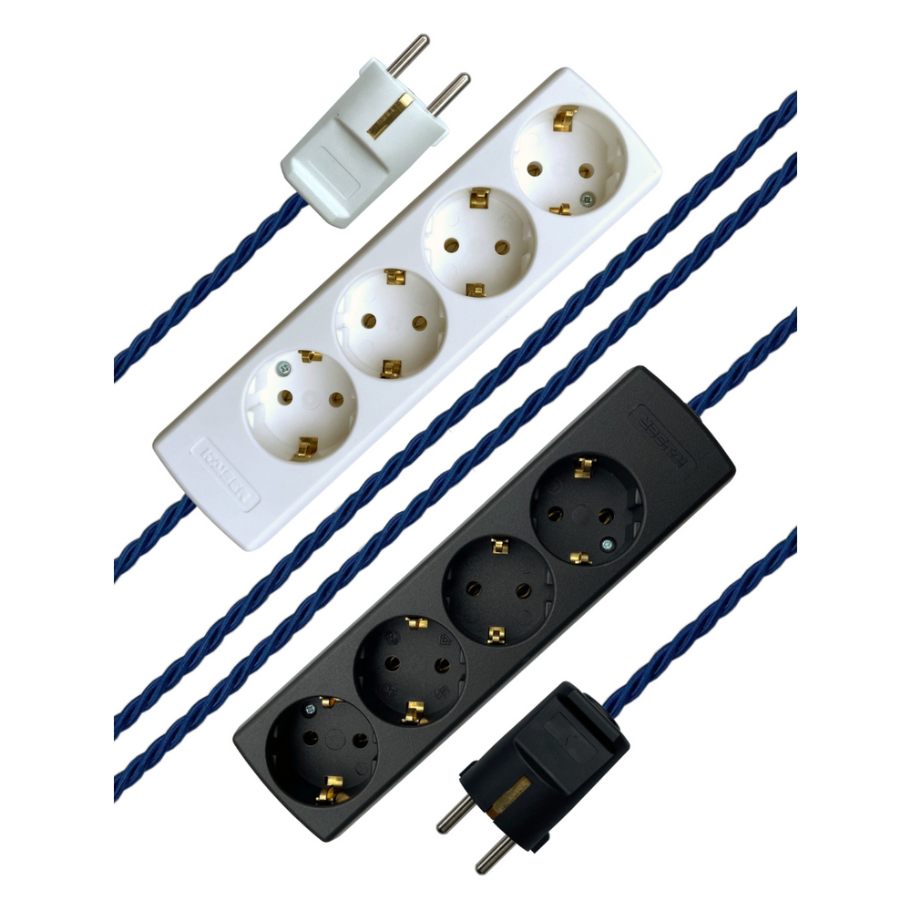 Cobalt - Lola's Leads EU Fabric Extension Cable