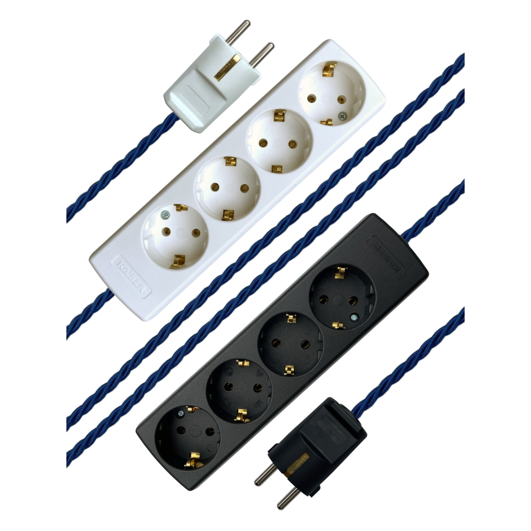 Cobalt - Lola's Leads EU Fabric Extension Cable