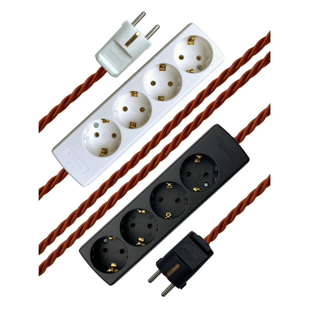 Cinnamon - Lola's Leads EU Fabric Extension Cable