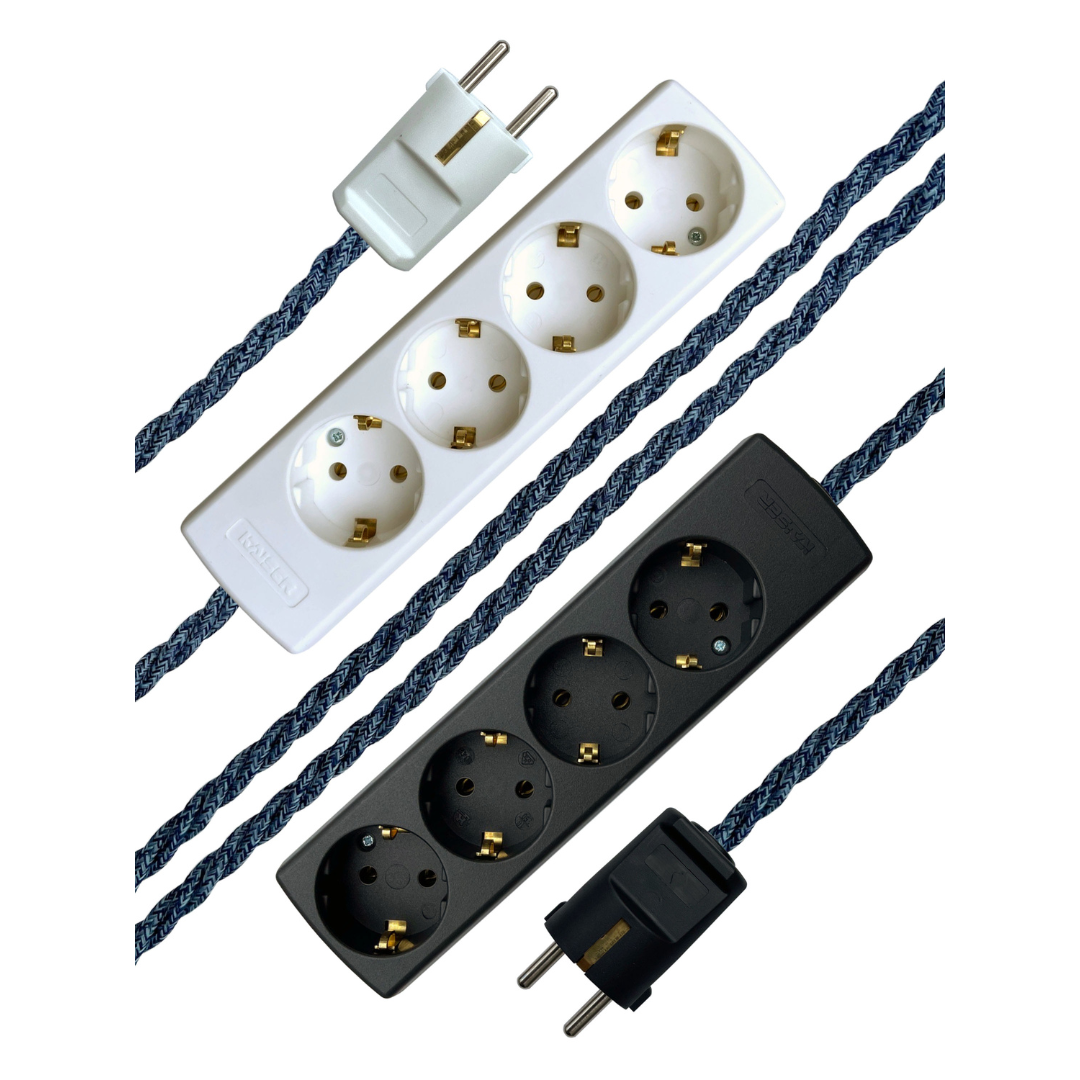 Denim - Lola's Leads EU Fabric Extension Cable