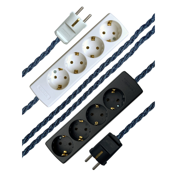 Denim - Lola's Leads EU Fabric Extension Cable