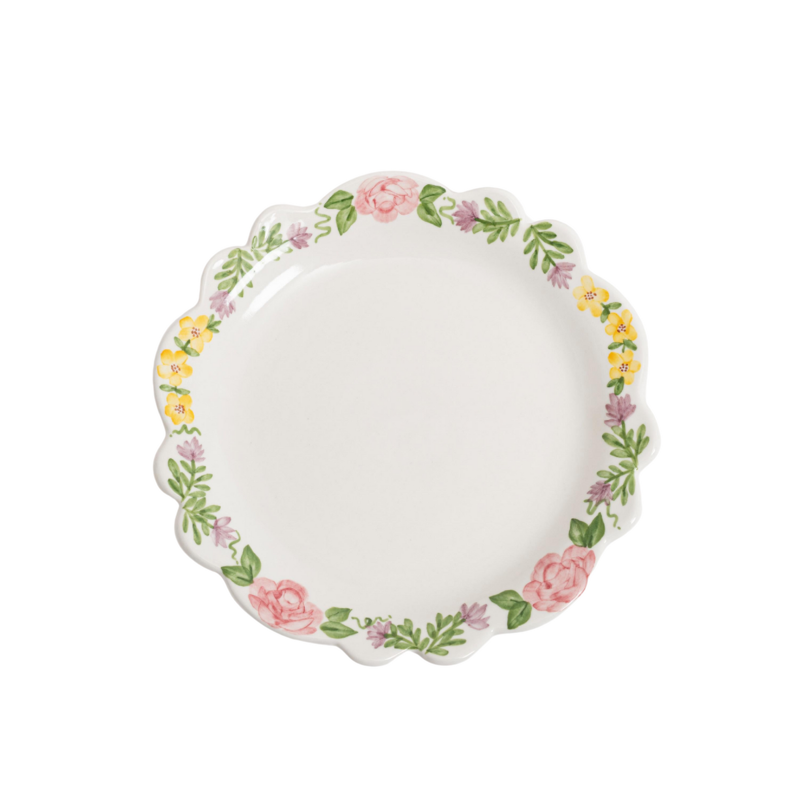 Flores Hand-Painted Dessert Plate (Set of 2)