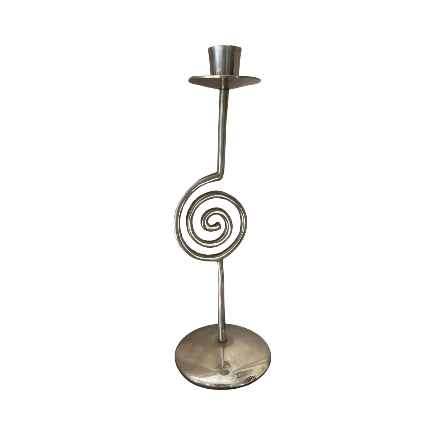 Vintage 1990s Chrome Candlestick