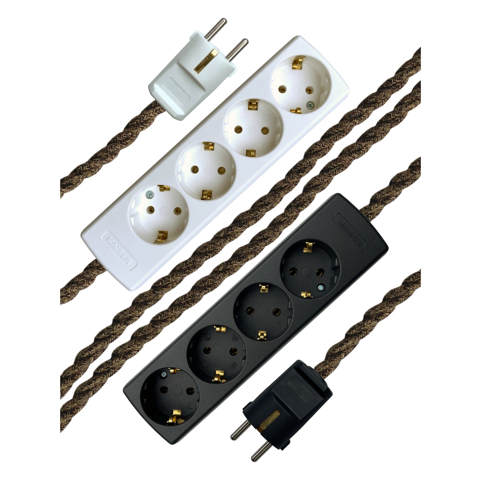 Mocha Linen - Lola's Leads EU Fabric Extension Cable