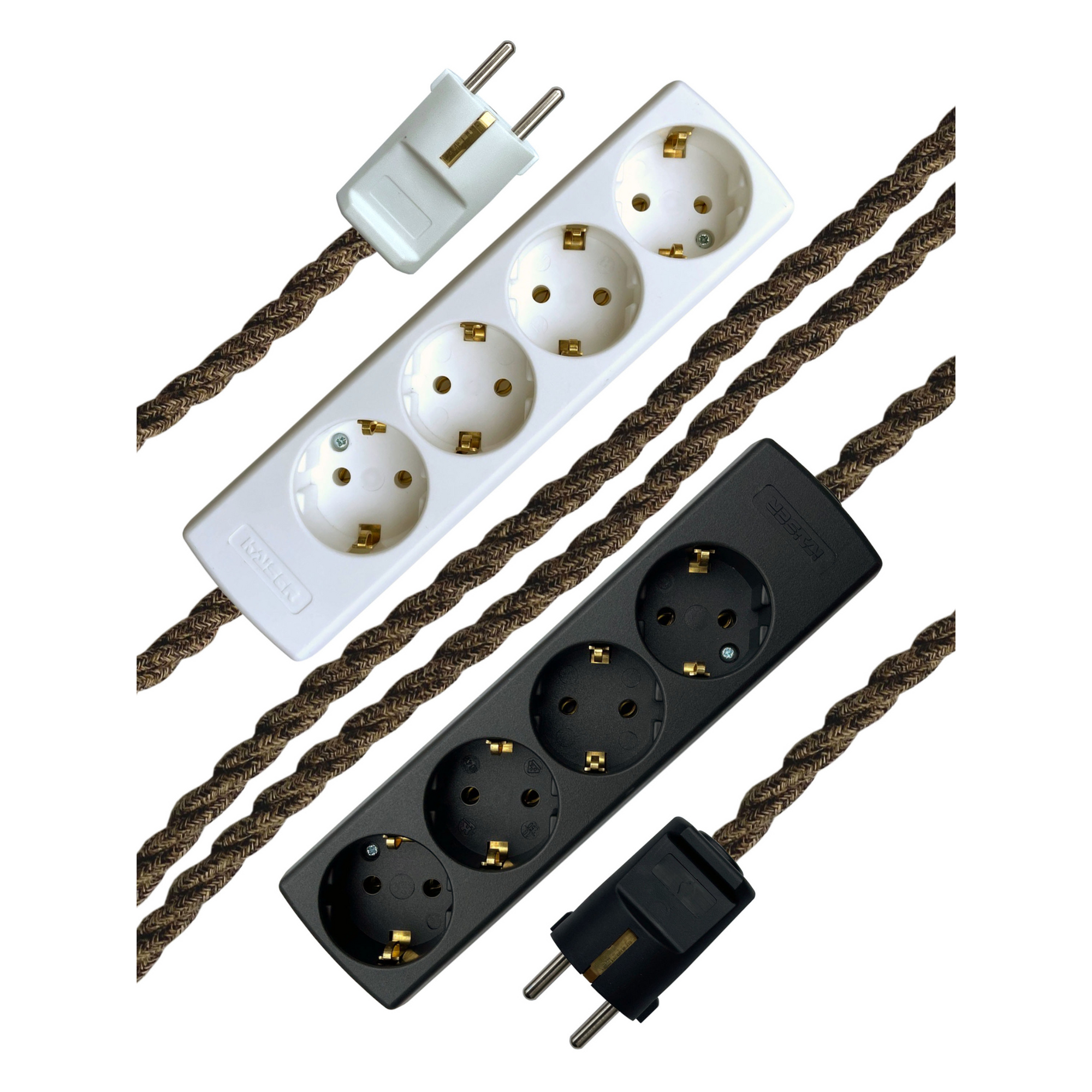 Mocha Linen - Lola's Leads EU Fabric Extension Cable