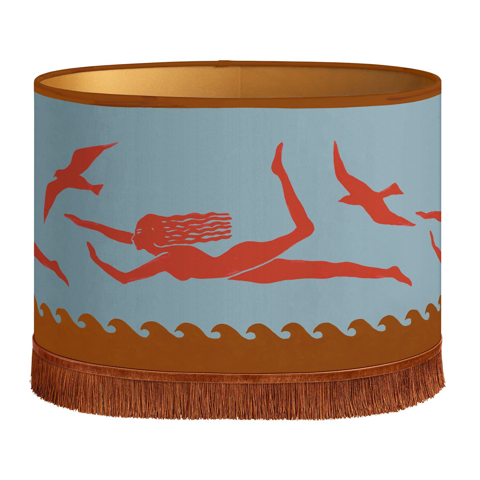 Palais x Hôtel Magique Lampshade Thalassa Smokey Blue & Coral