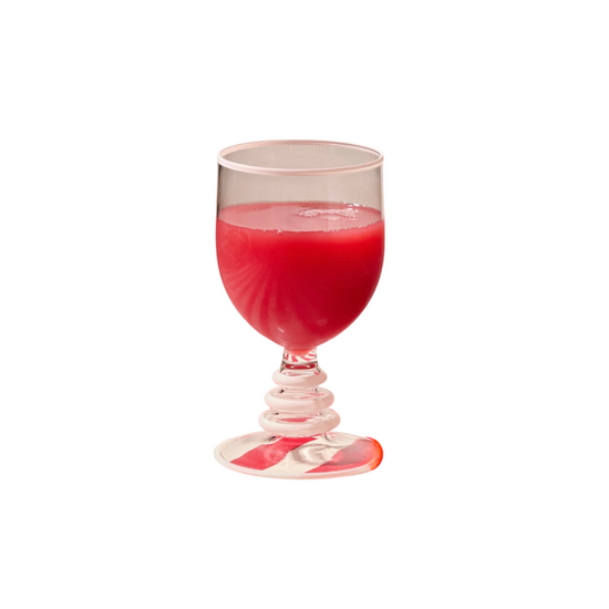 White Rim Isabella Footed Glasses (Set of 4)