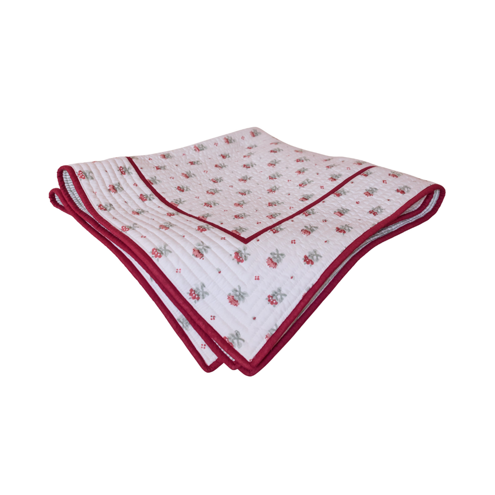 Blume Baby Quilt - Red