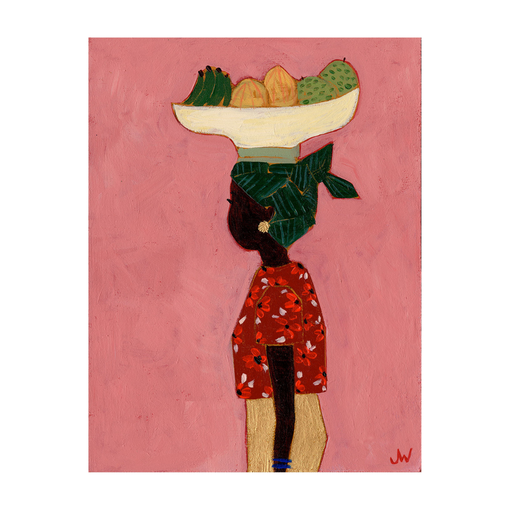 Canvas Artprint Fruitmarket Pink - 70x100cm
