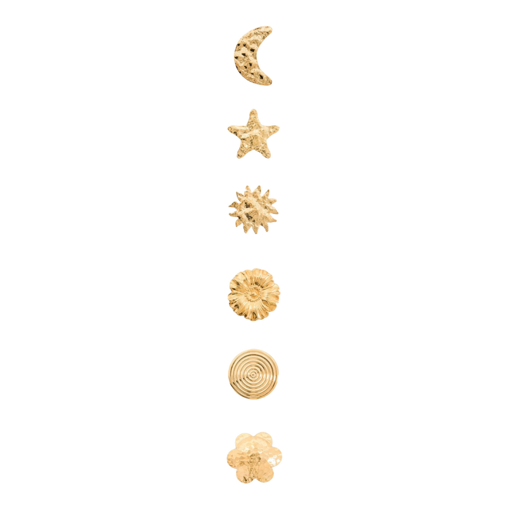 Jewelled Knife Rests In Gold (Set Of 6)