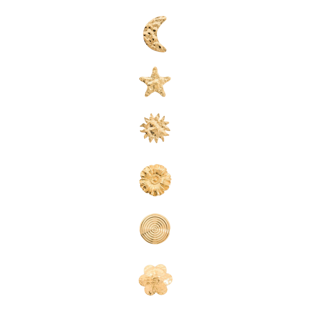 Jewelled Knife Rests In Gold (Set Of 6)